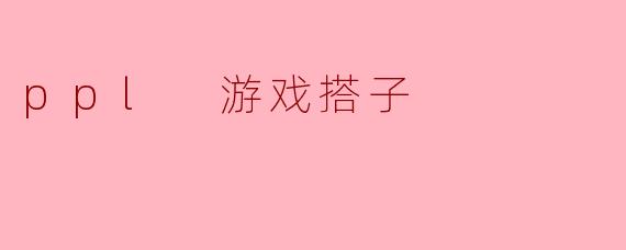 ppl 游戏搭子